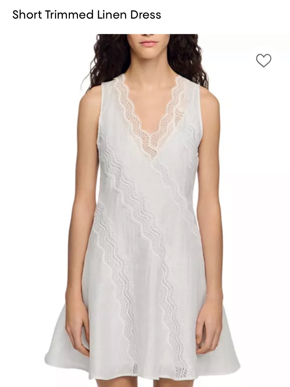 Sandro Short trimmed linen dress